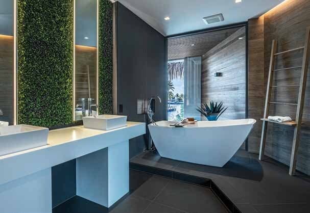 Fort Lauderdale Home Building The Nature of Design - Primary Bathroom with Soaking Tub