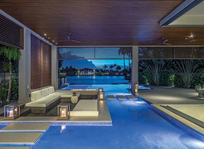 Fort Lauderdale Home Building The Nature of Design - Sunken Pool Lounge