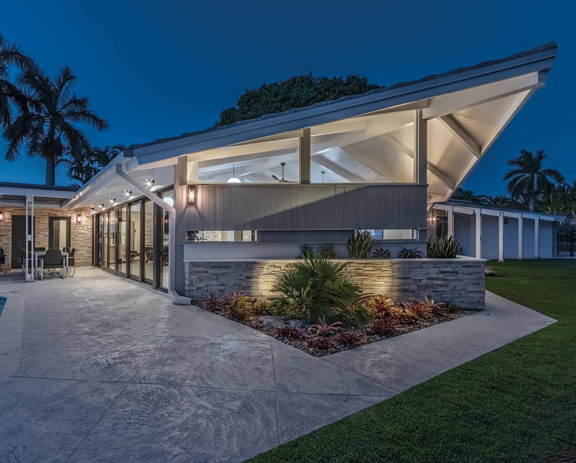 Mid-Century Reborn - Middle River Drive House Exterior Spread